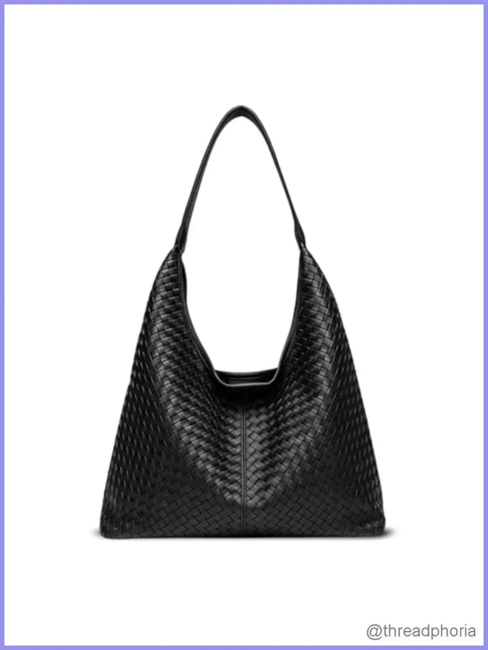 Large Woven Textured Vegan Leather Hobo Tote Shoulder Bag for Women
